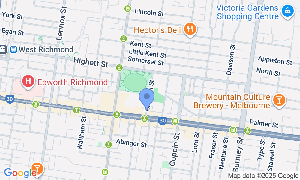 Richmond Recreation Centre - Yarra Leisure map