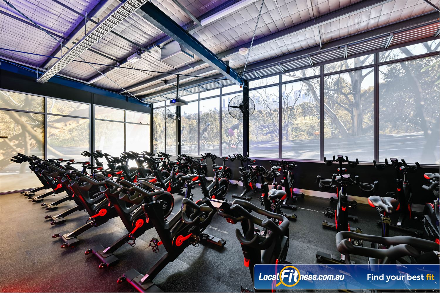 Richmond Recreation Centre - Yarra Leisure Richmond State of the Life Fitness cycle bikes with virtual cycle classes.