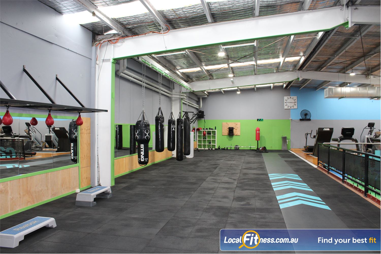 Westgate Health Club Near Altona Meadows A fully equipped Altona gym with boxing area.