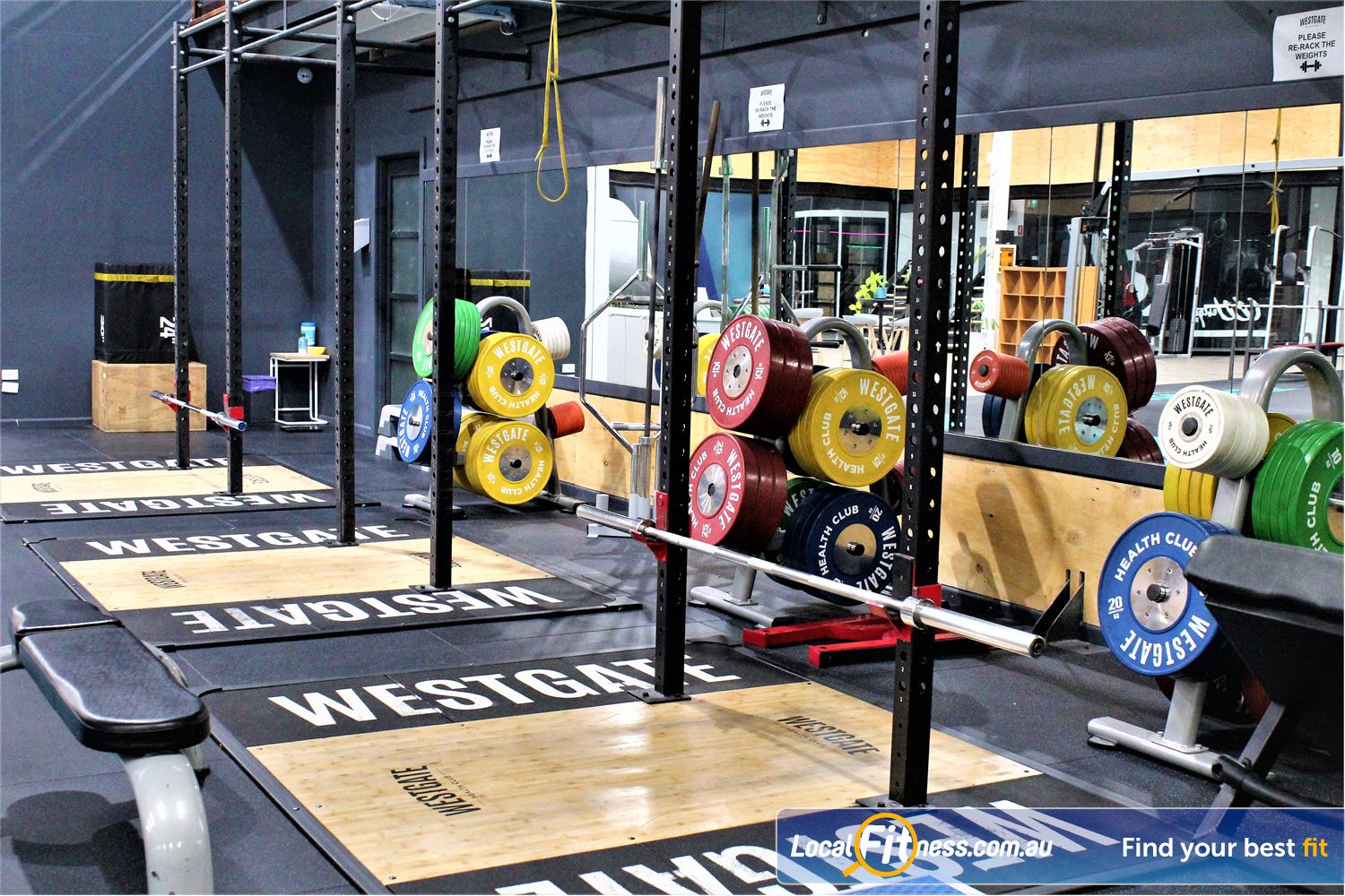 Westgate Health Club Near Brooklyn High performance strength racks at Westgate gym in Altona.