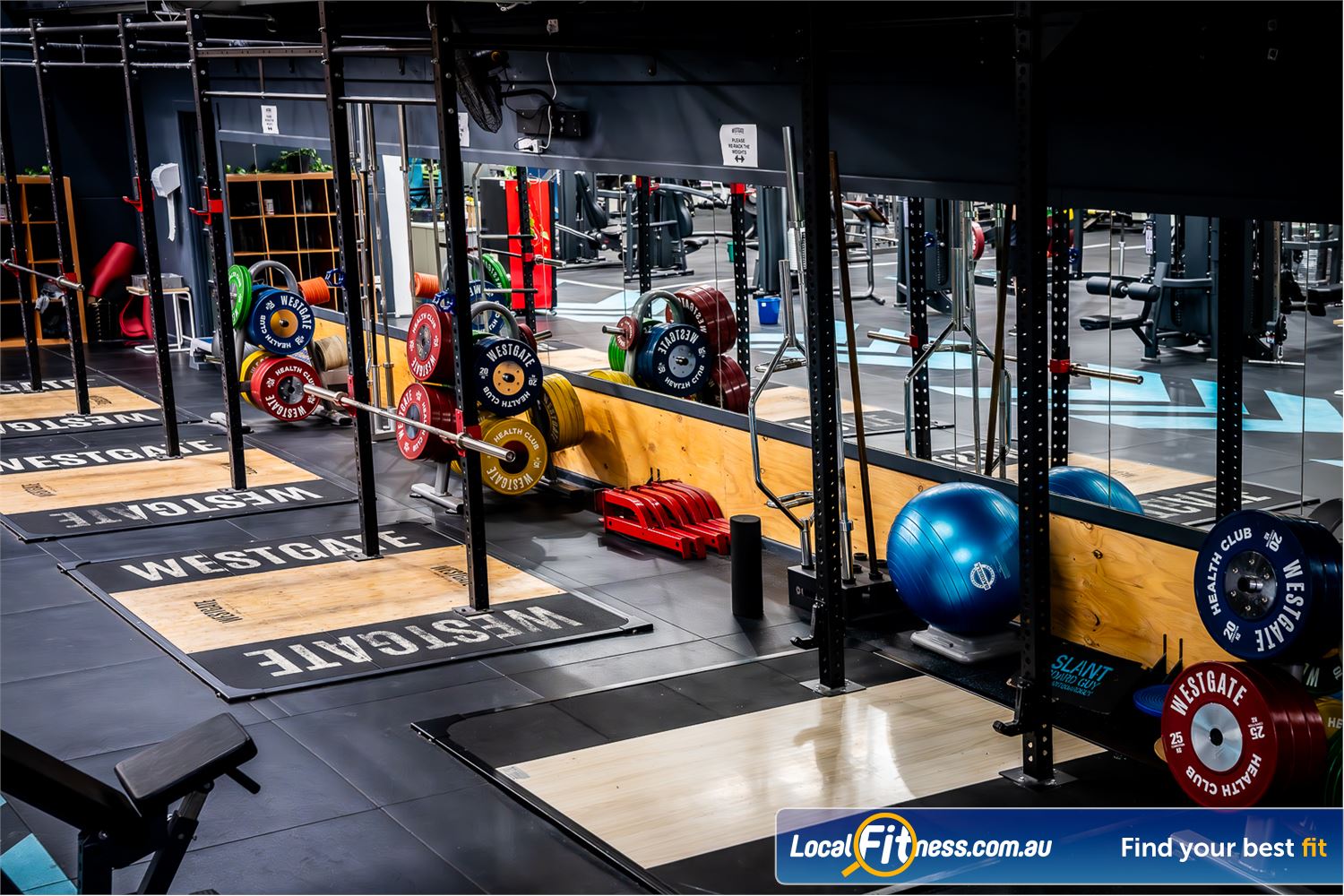 Westgate Health Club Near Brooklyn Our Westgate Health CLub includes heavy duty lifting racks.