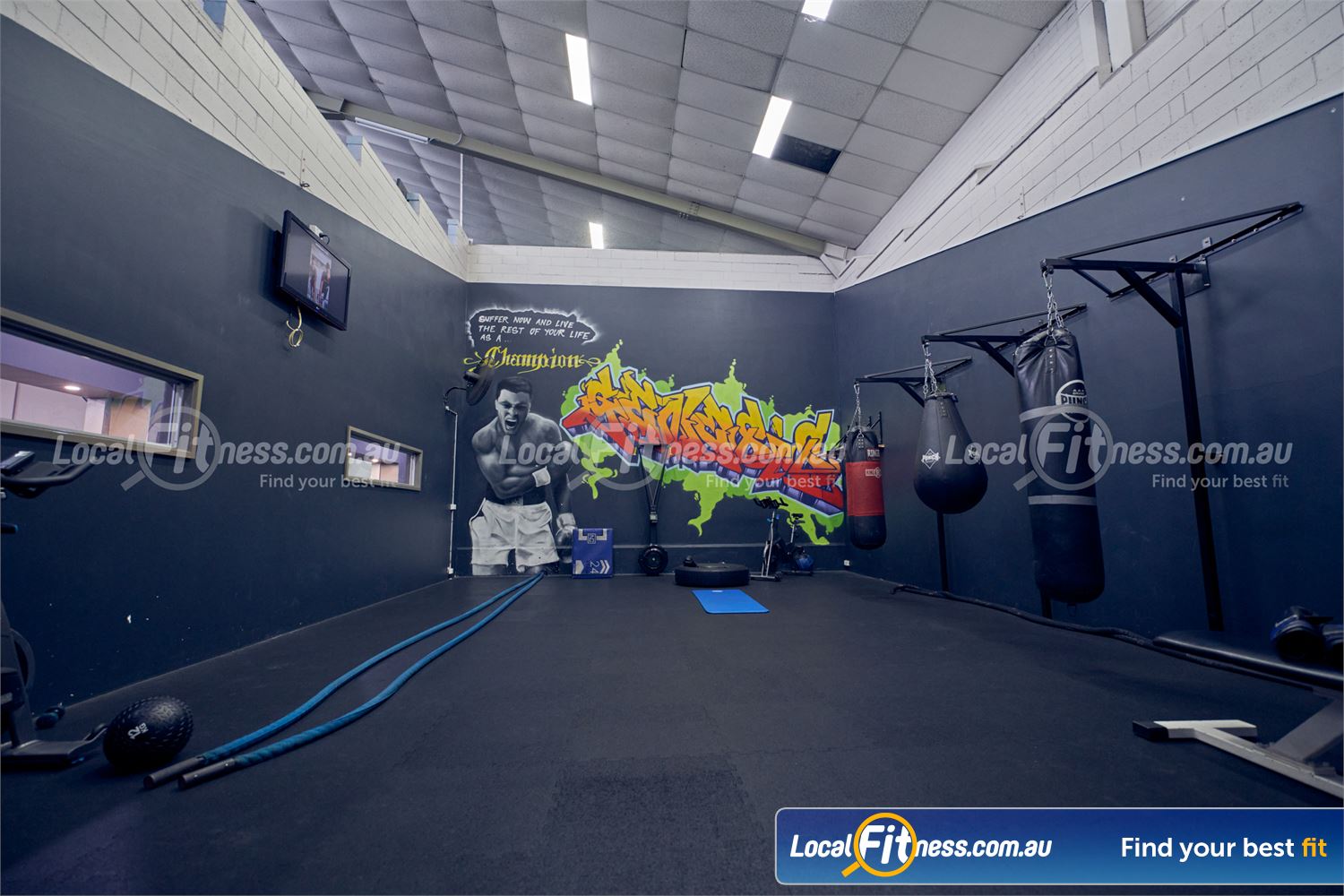 Genesis Health + Fitness Near Doveton The dedicated Dandenong Boxing and functional training area.
