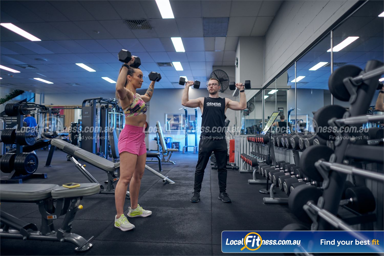 Genesis Health + Fitness Near Eumemmerring Our Dandenong gym is fully equipped with dumbbells, barbells and more.