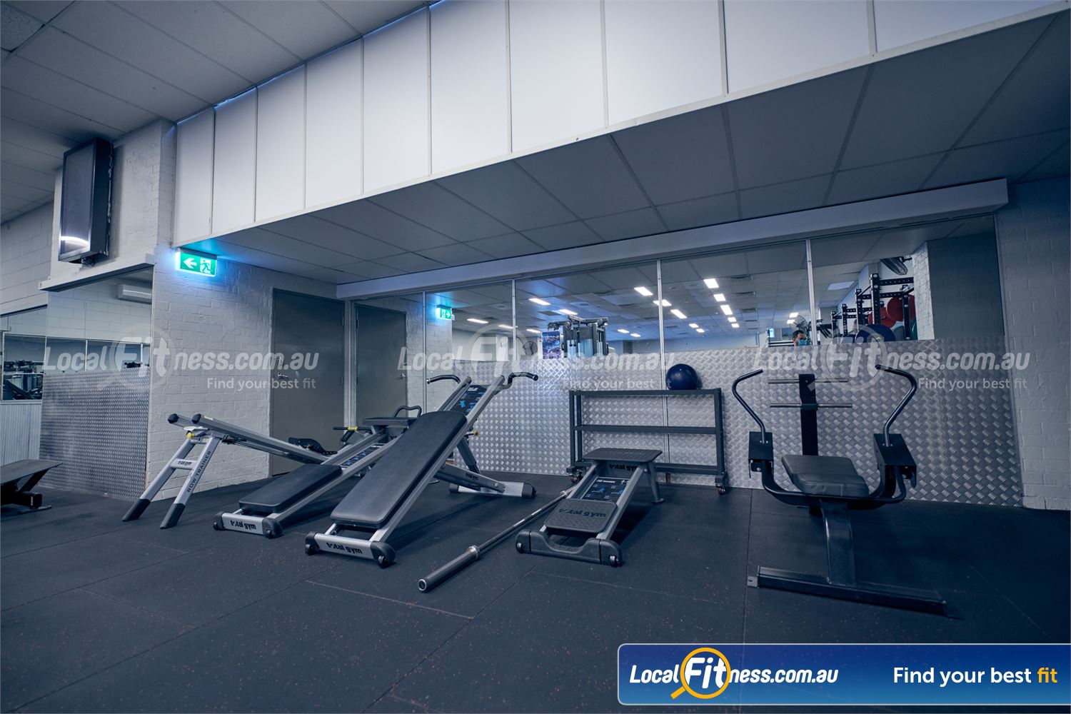 Genesis Health + Fitness Dandenong The ab and stretching space at Genesis Dandenong.