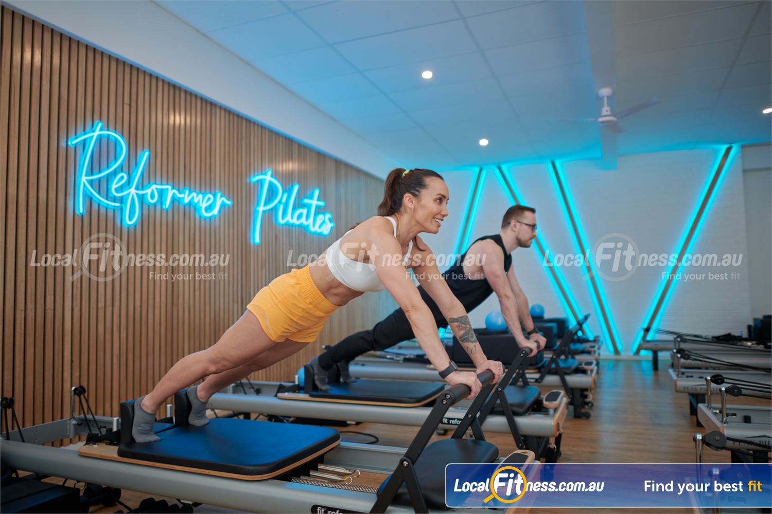 Genesis Health + Fitness Near Doveton Challenge all your muscles and your core with Reformer Pilates.
