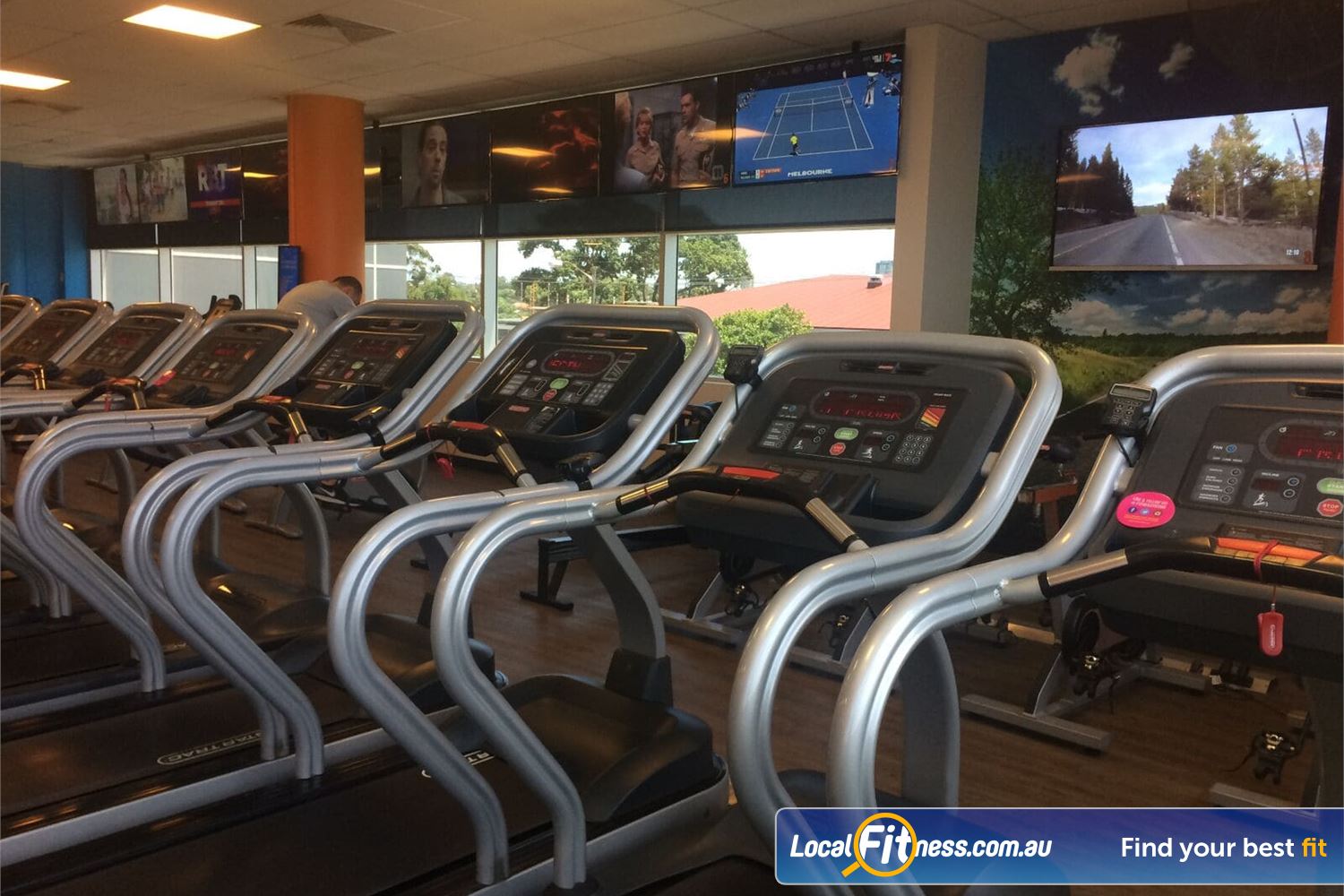 Fit n Fast Five Dock Rows and rows of state of the art cardio machines.
