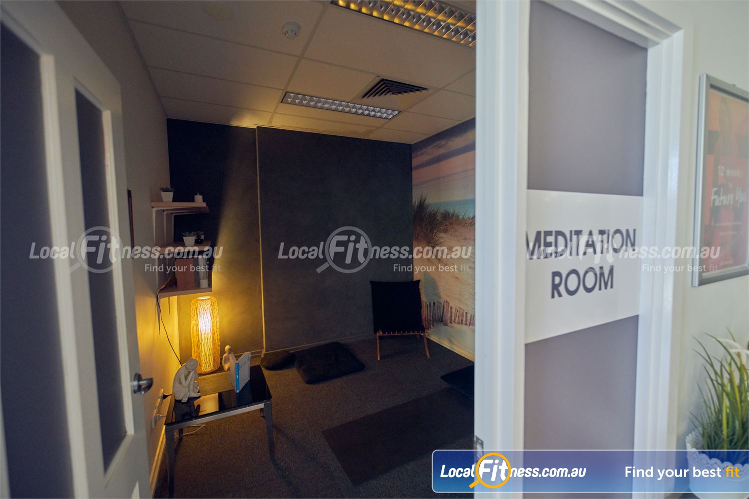 Fernwood Fitness St Kilda The dedicated meditation room will help you unwind.