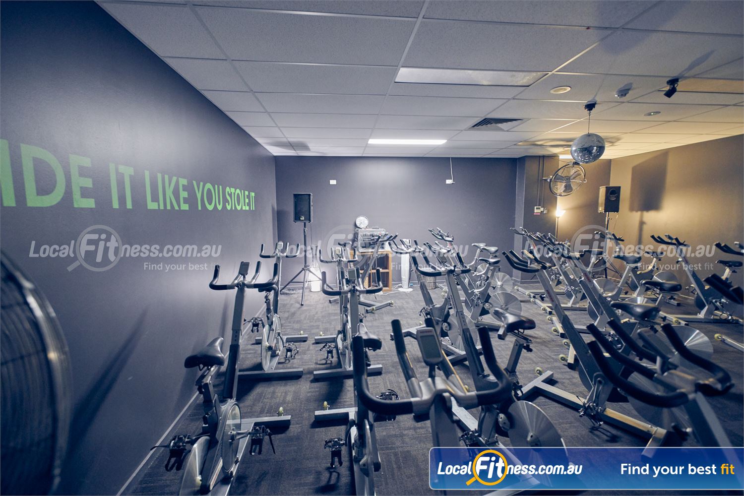 Fernwood Fitness Near St Kilda East Music combined with spin cycling is a powerful tool to keep you motivated.