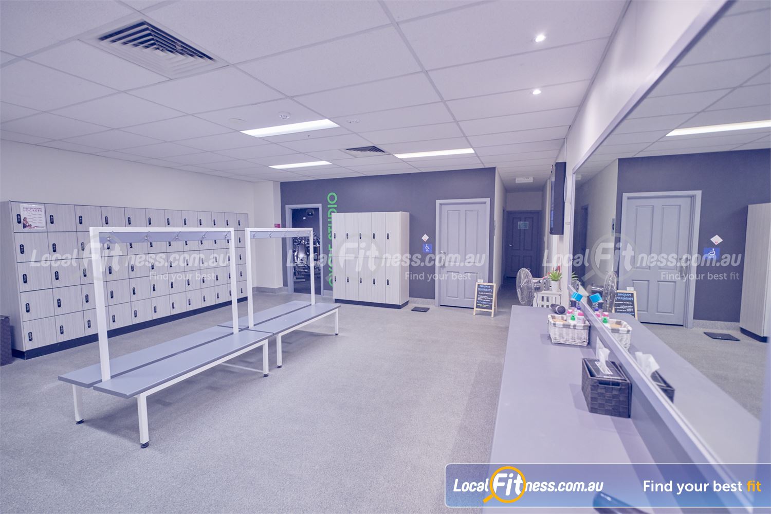 Fernwood Fitness St Kilda Beautifully appointed change room facilities.