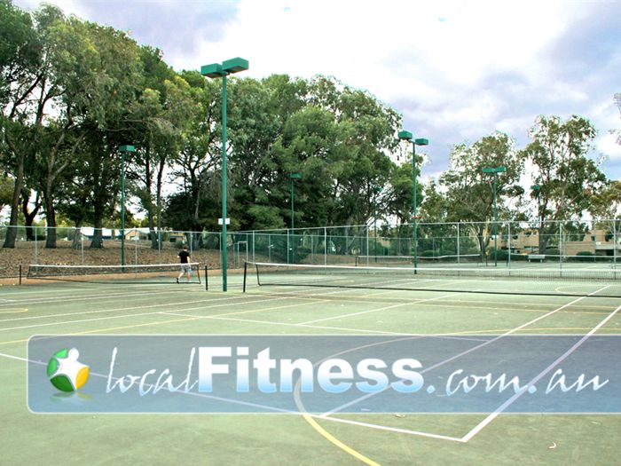 University Fitness Club Geelong 4 court rebound ace tennis courts available for hire.