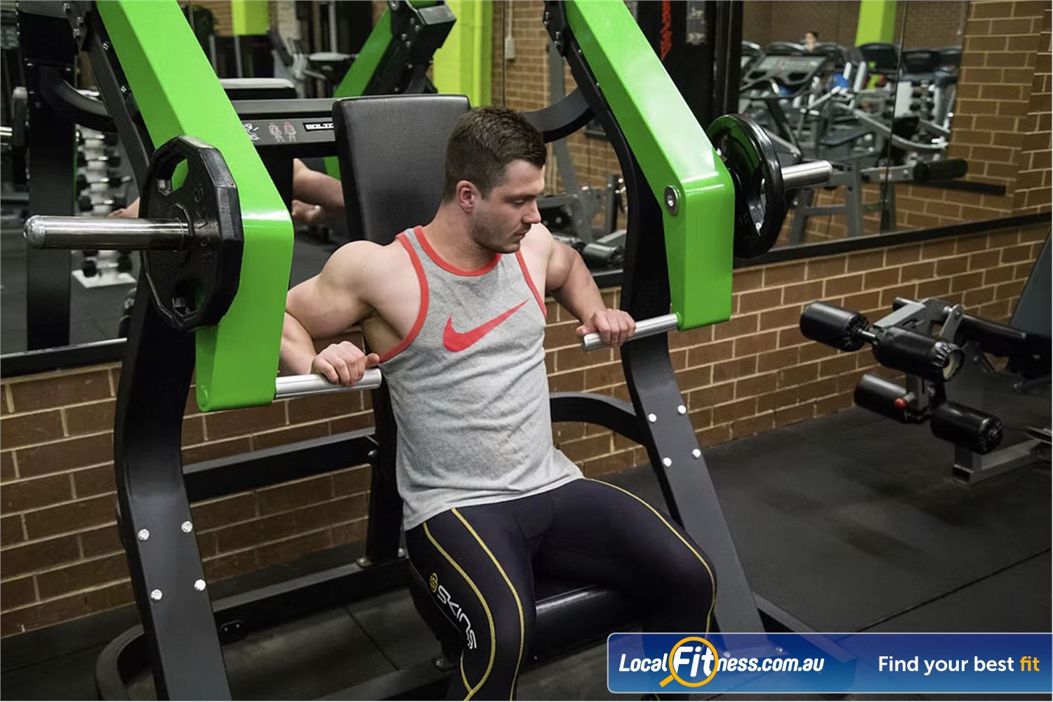 Fit Express 24/7 Heidelberg Heights Strength training with our heavy-duty plate-loaded machines.
