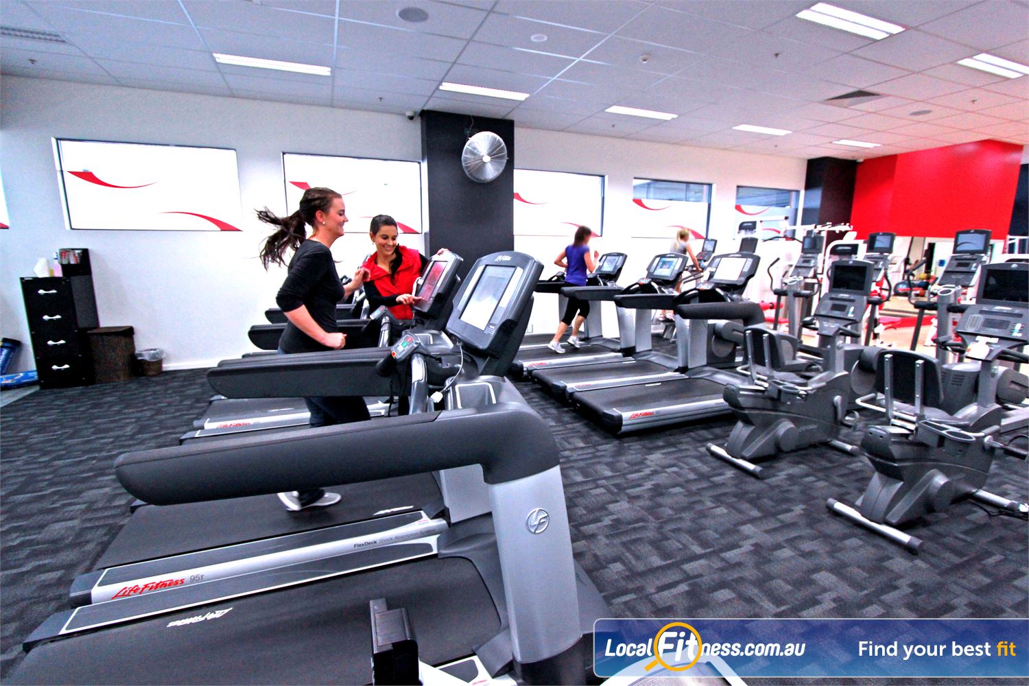 Fernwood Fitness Belconnen Luxury Belconnen gym training with personal entertainment units on each machine.
