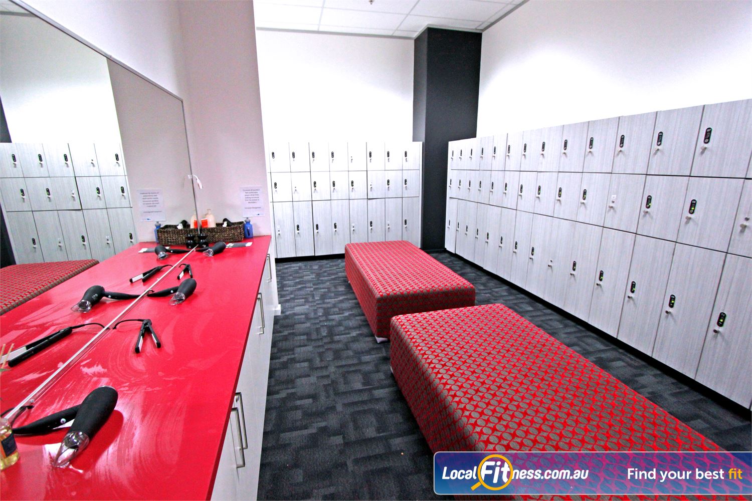 Fernwood Fitness Belconnen Clean and pristine change room facilities at the new look Fernwood Belconnen.