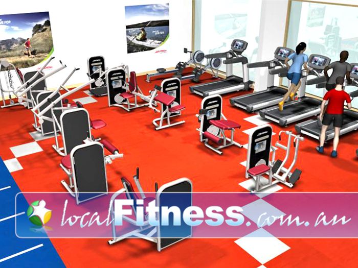 Re-Creation Health Clubs Hoppers Crossing Spacious cardio area.