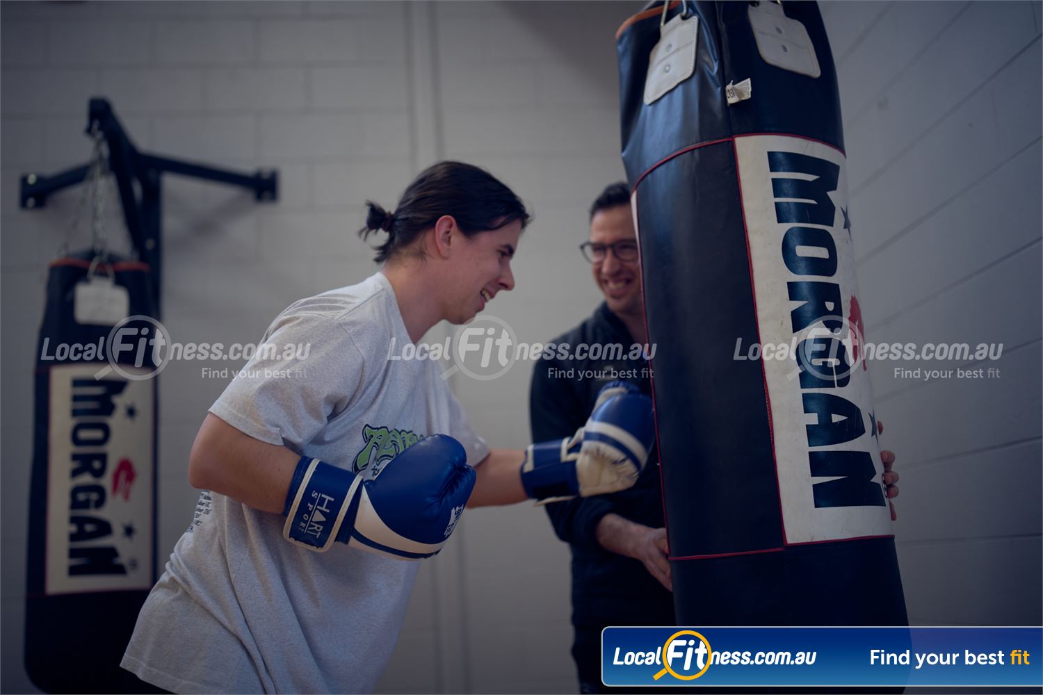 Diamond Creek Community Centre Diamond Creek The dedicated boxing area with heavy punching bags.