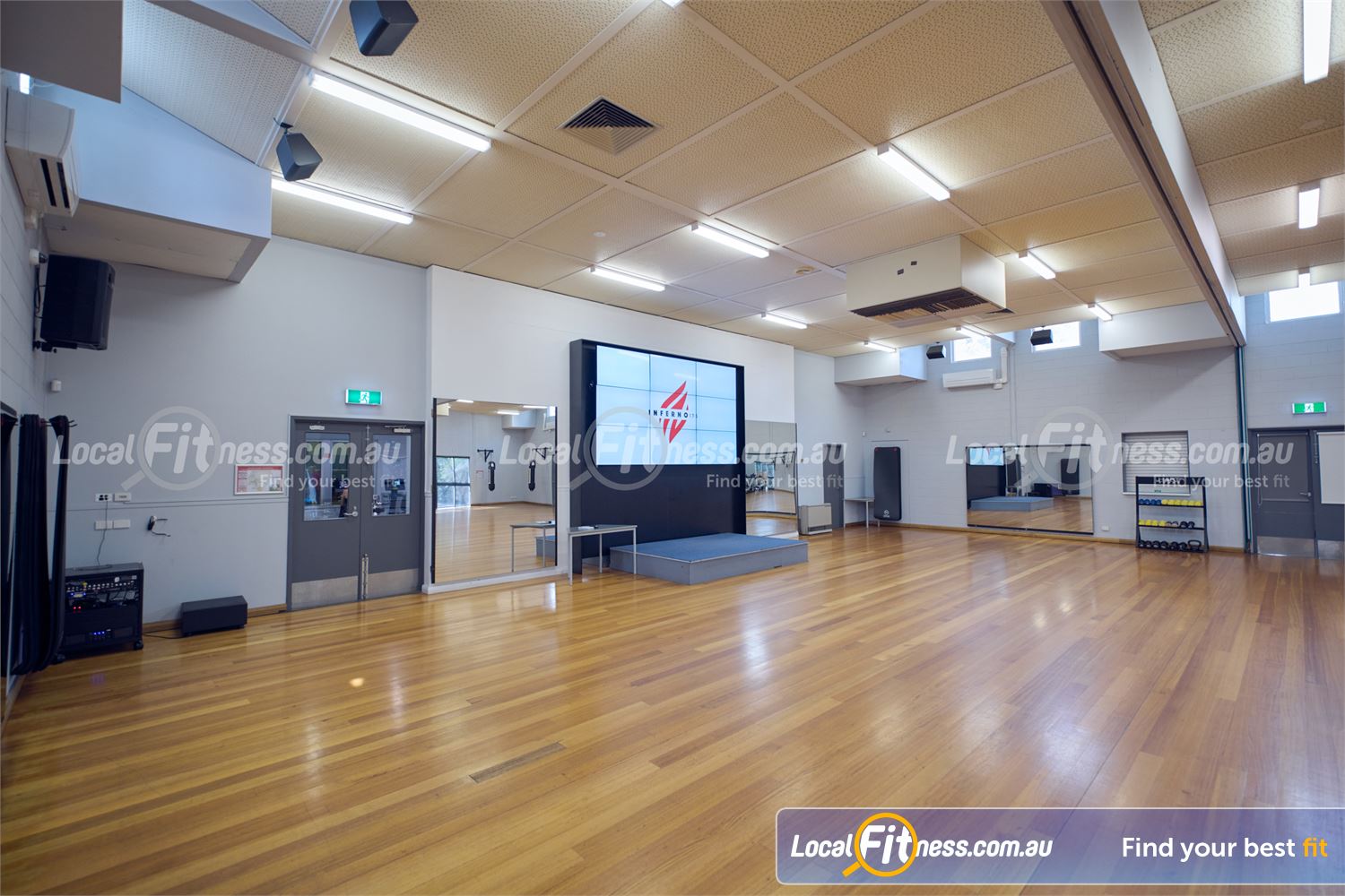 Diamond Creek Community Centre Diamond Creek The spacious Diamond Creek group fitness studio.