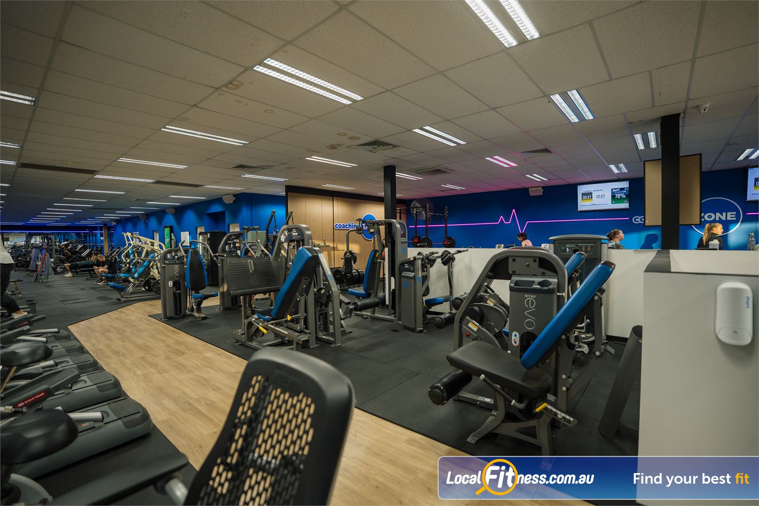Genesis Health + Fitness Belmont Genesis 24/7 Belmont gym provides fully equipped pin-loaded strength area.