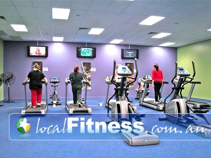 Genesis Health + Fitness Cranbourne Fully equipped ladies only cardio theatre.