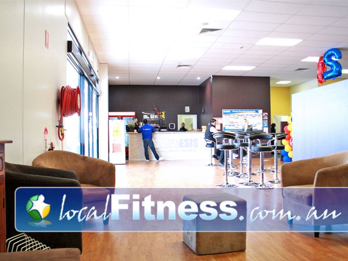Genesis Health + Fitness Cranbourne A comfortable members lounge in Cranbourne.