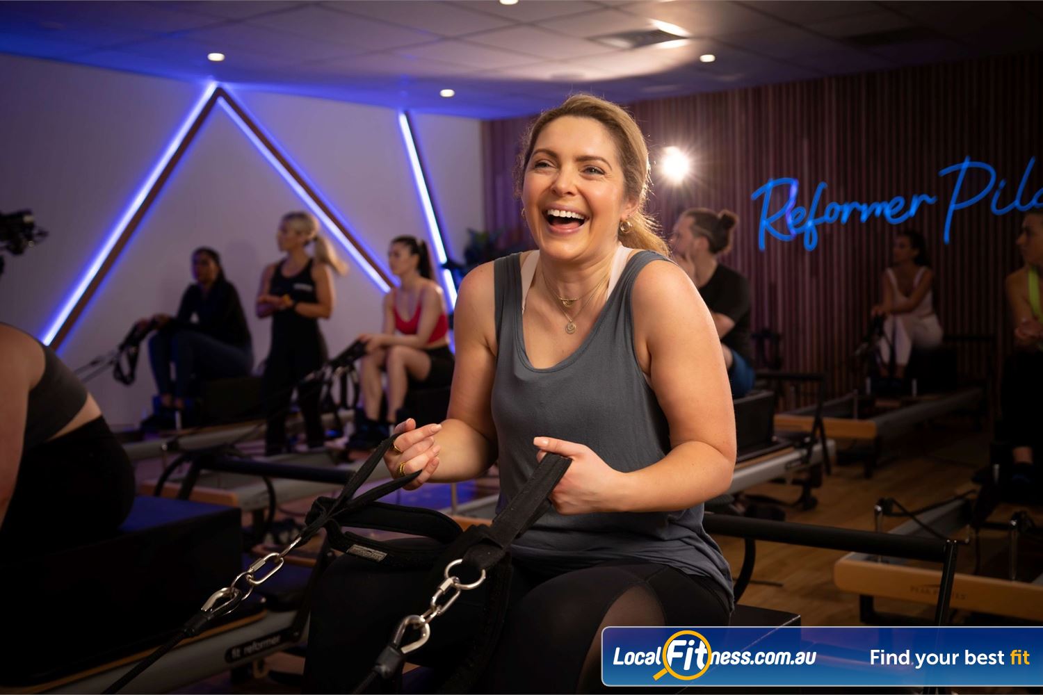Reformer Pilates at Genesis Near Cloverdale 45-minute Pilates full-body workout designed to strengthen, stretch, and energise.