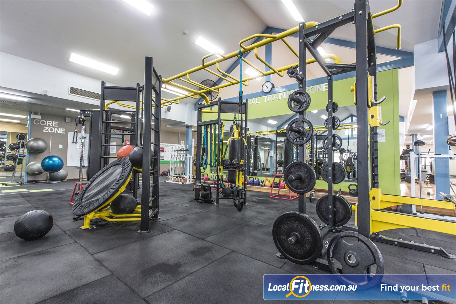 Loftus Recreation Centre Leederville Fully equipped functional training zone with wall balls, power balls, kettlebells and more.