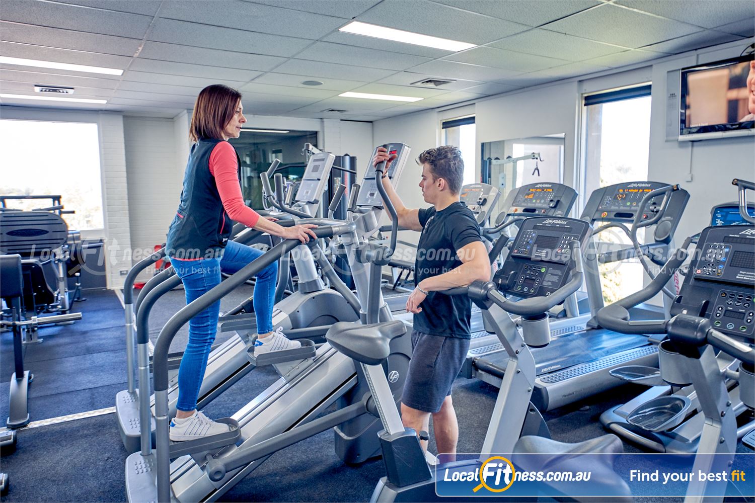 6 Degrees South Health & Fitness Elsternwick Challenge your legs and glutes on our cardio climbers.