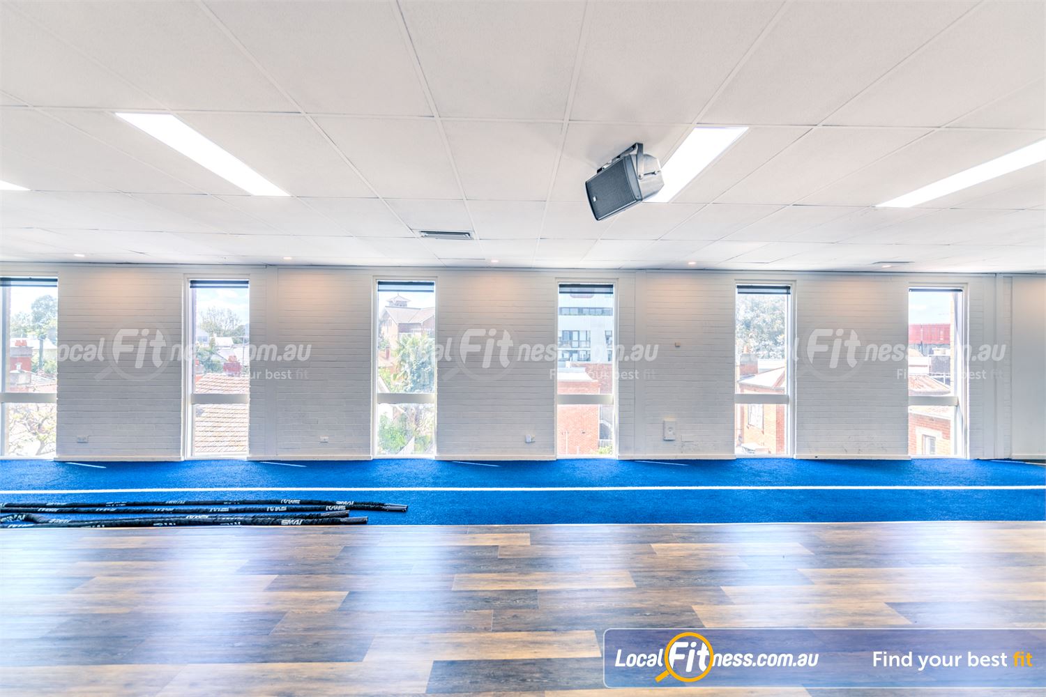 6 Degrees South Health & Fitness Elsternwick The FIT Functional training zone with indoor sled track.
