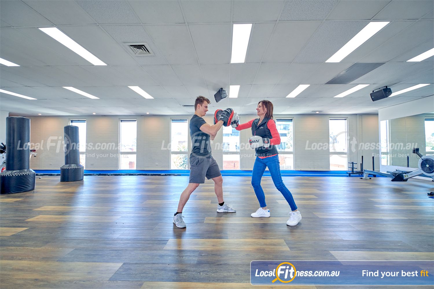 6 Degrees South Health & Fitness Elsternwick The spacious group fitness studio at 6 Degrees South Elsternwick.