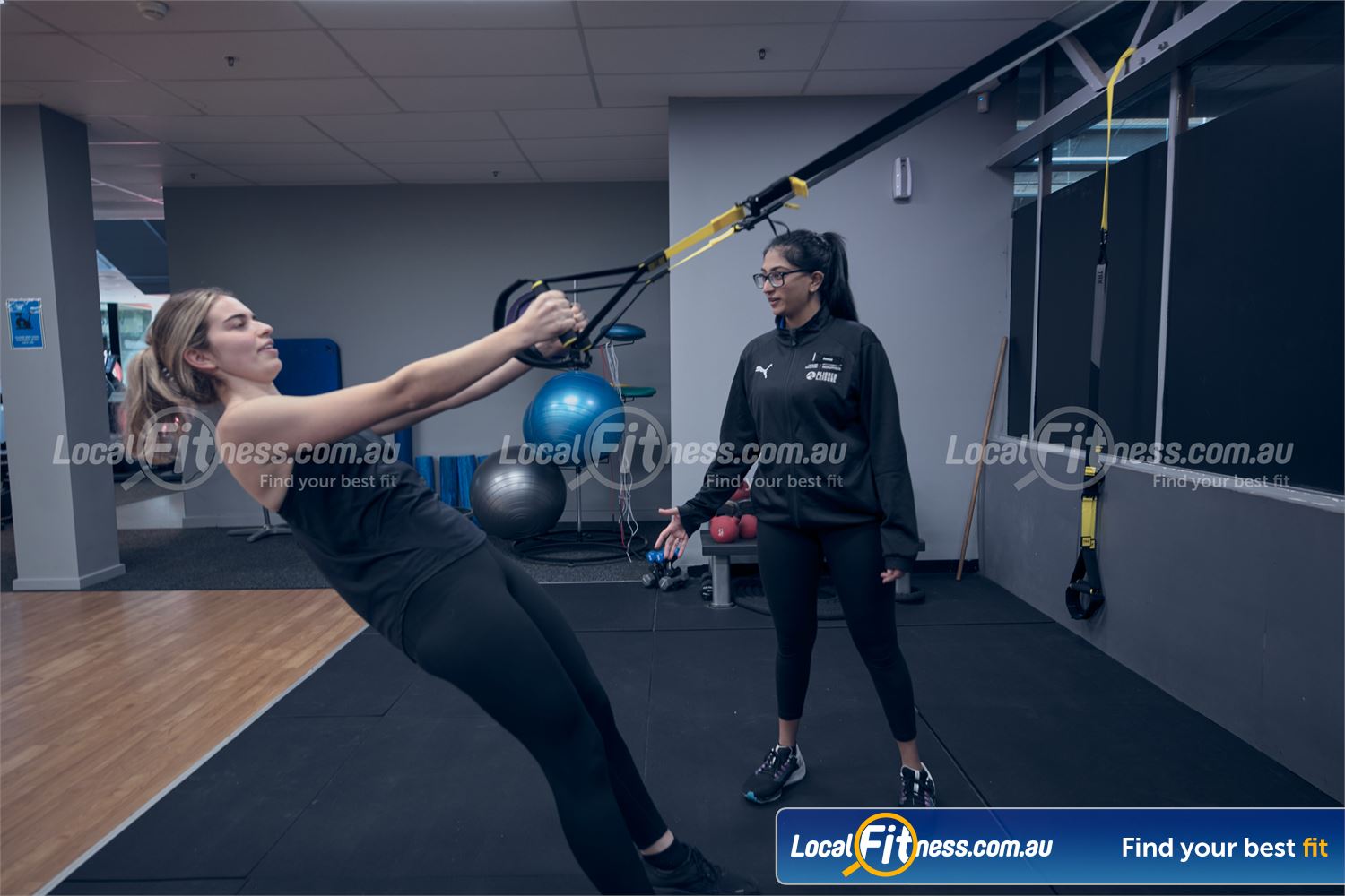 Diamond Valley Sports and Fitness Centre Near Saint Helena Challenge your functional strength with TRX training.