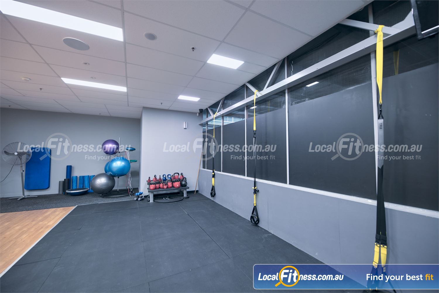 Diamond Valley Sports and Fitness Centre Greensborough Our functional training HIIT gym includes a TRX training setup.
