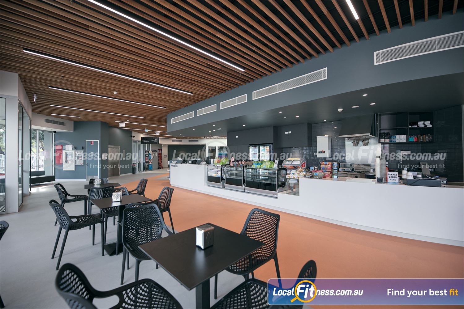 Diamond Valley Sports and Fitness Centre Greensborough The indoor cafe seating area at the&#160;Diamond Valley Sports and Fitness Centre.