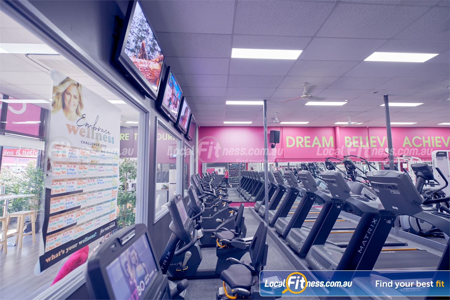 Fernwood Fitness Narre Warren State of the art cardio inc. web browsing, TV channels, fitness tracking and more.