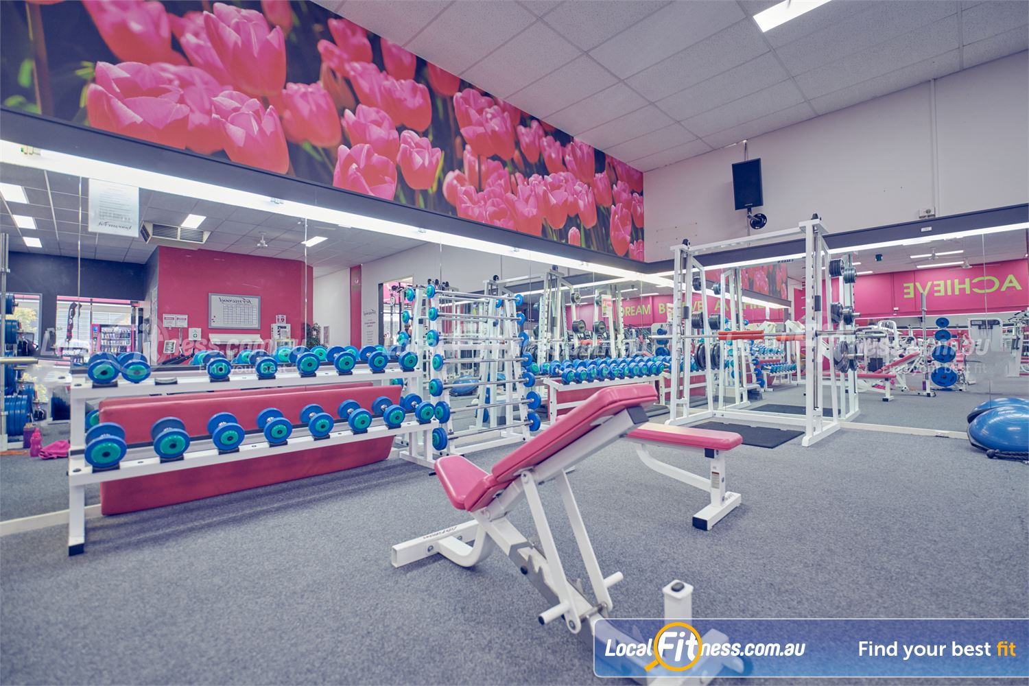 Fernwood Fitness Near Berwick Fernwood Narre Warren Women&#39;s gym provides a fully equipped free-weights area.