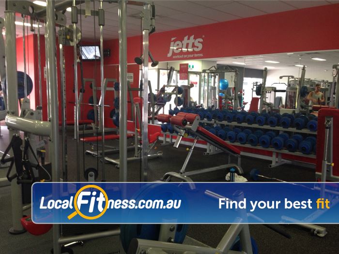Jetts Fitness Currambine Only the best equipment from Synergy Fitness.