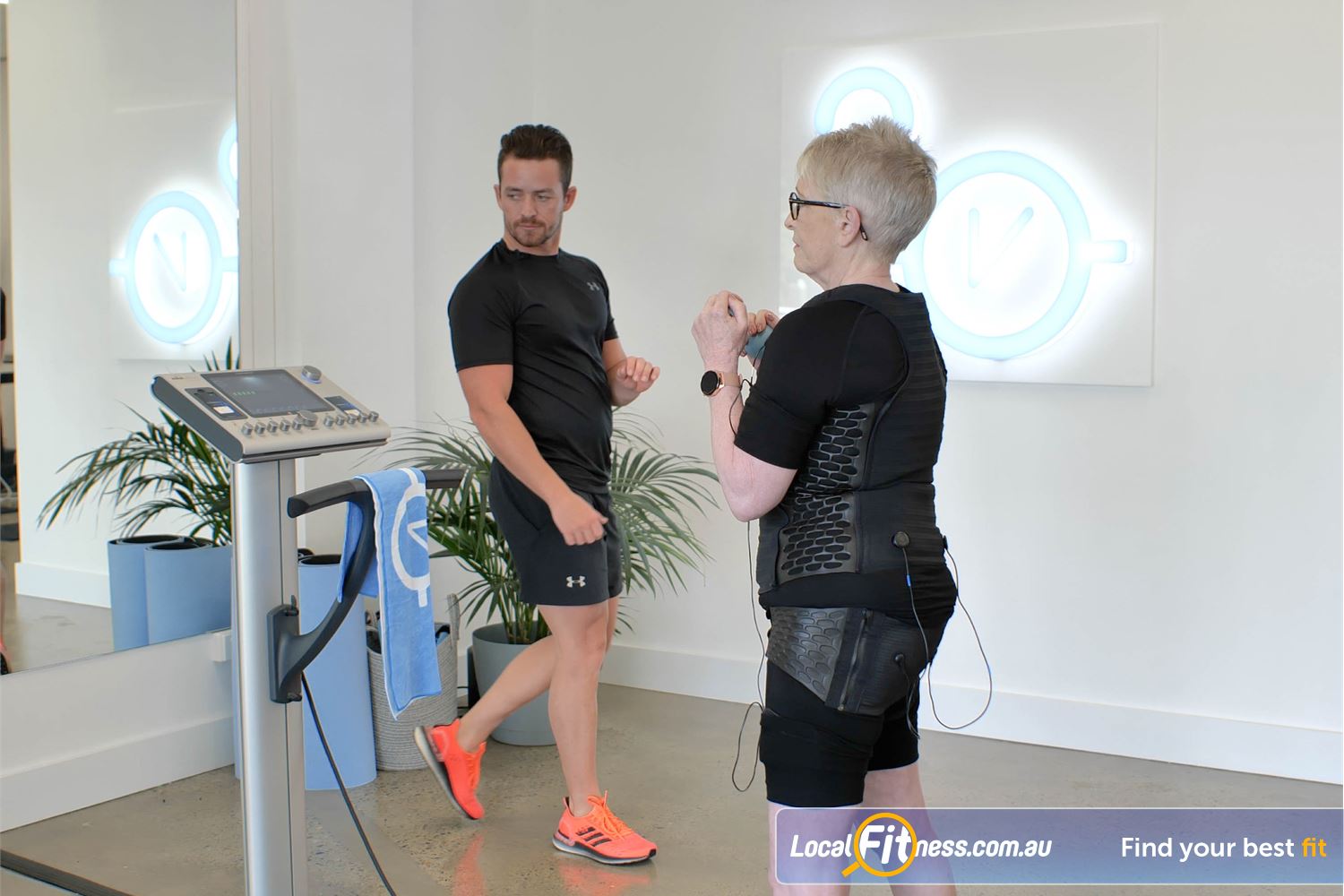 20v EMS Studio Prahran EMS improves how your muscles work together and increase the intensity of your muscle contractions.