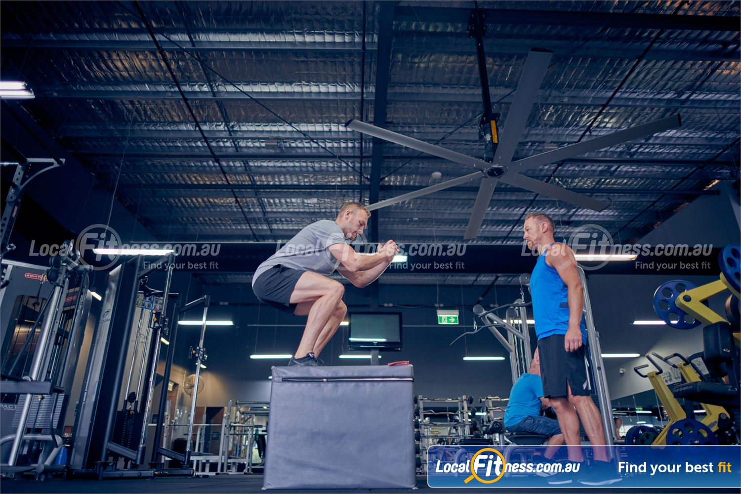 Element Fitness Health Club Near Mitcham Get into functional plyometric training with box jumps.