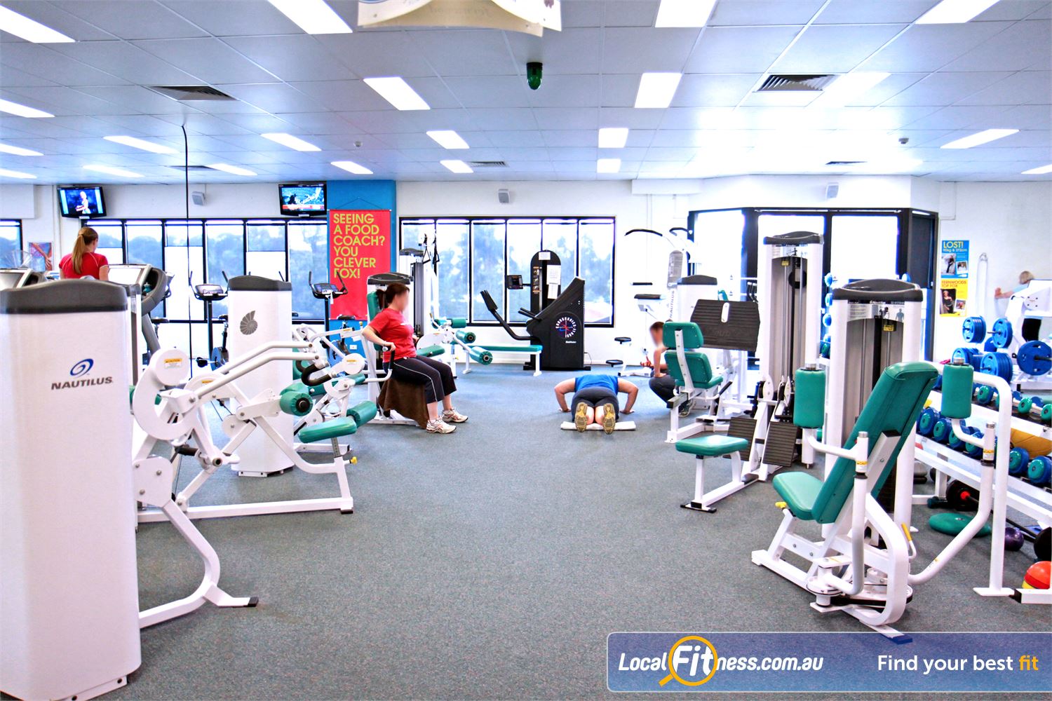 Fernwood Fitness Petrie The Fernwood Petrie gym is spacious and naturally lit.