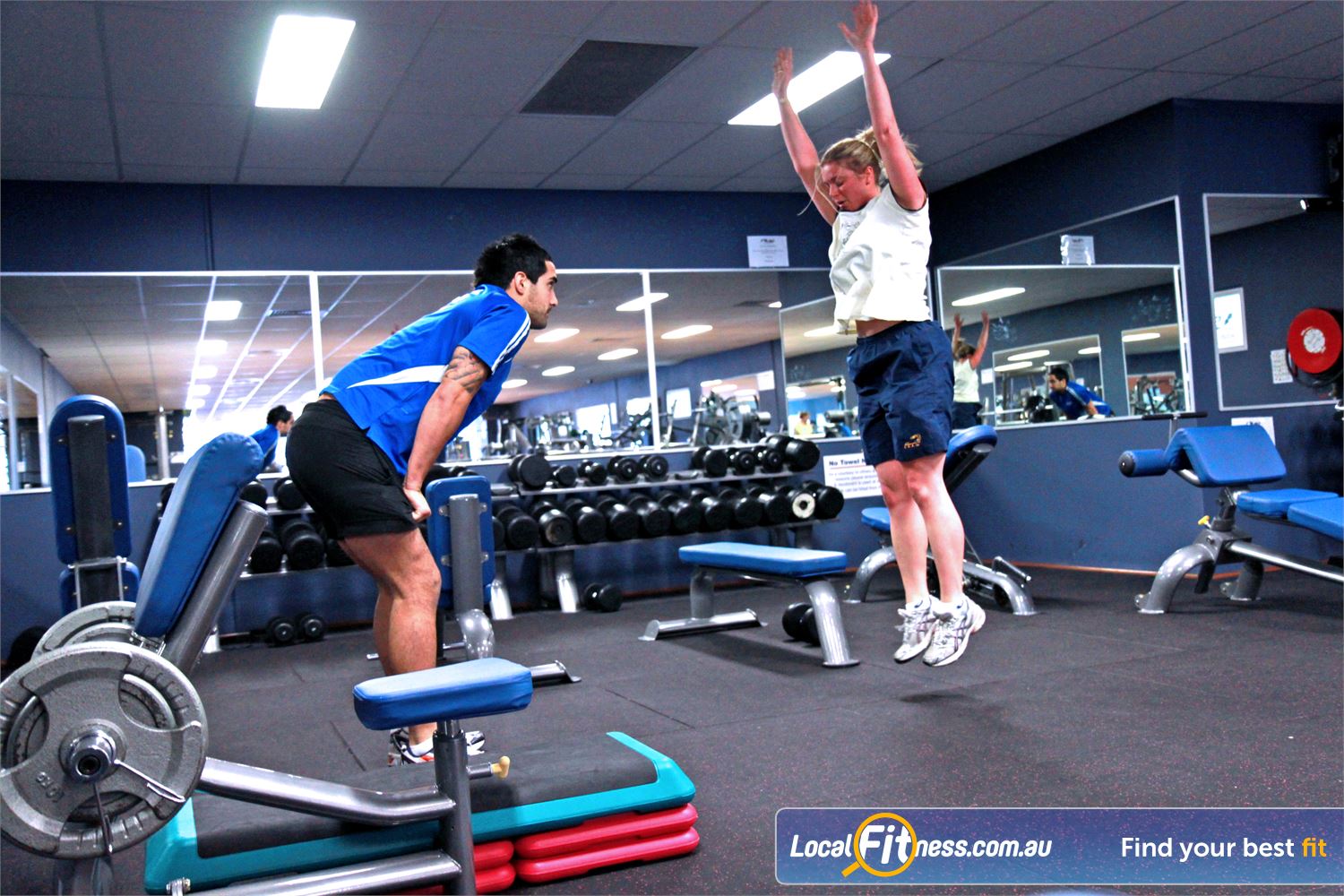 Plus Fitness Health Clubs Near Blacktown Westpoint A range of free-weights to suit all levels and strengths.