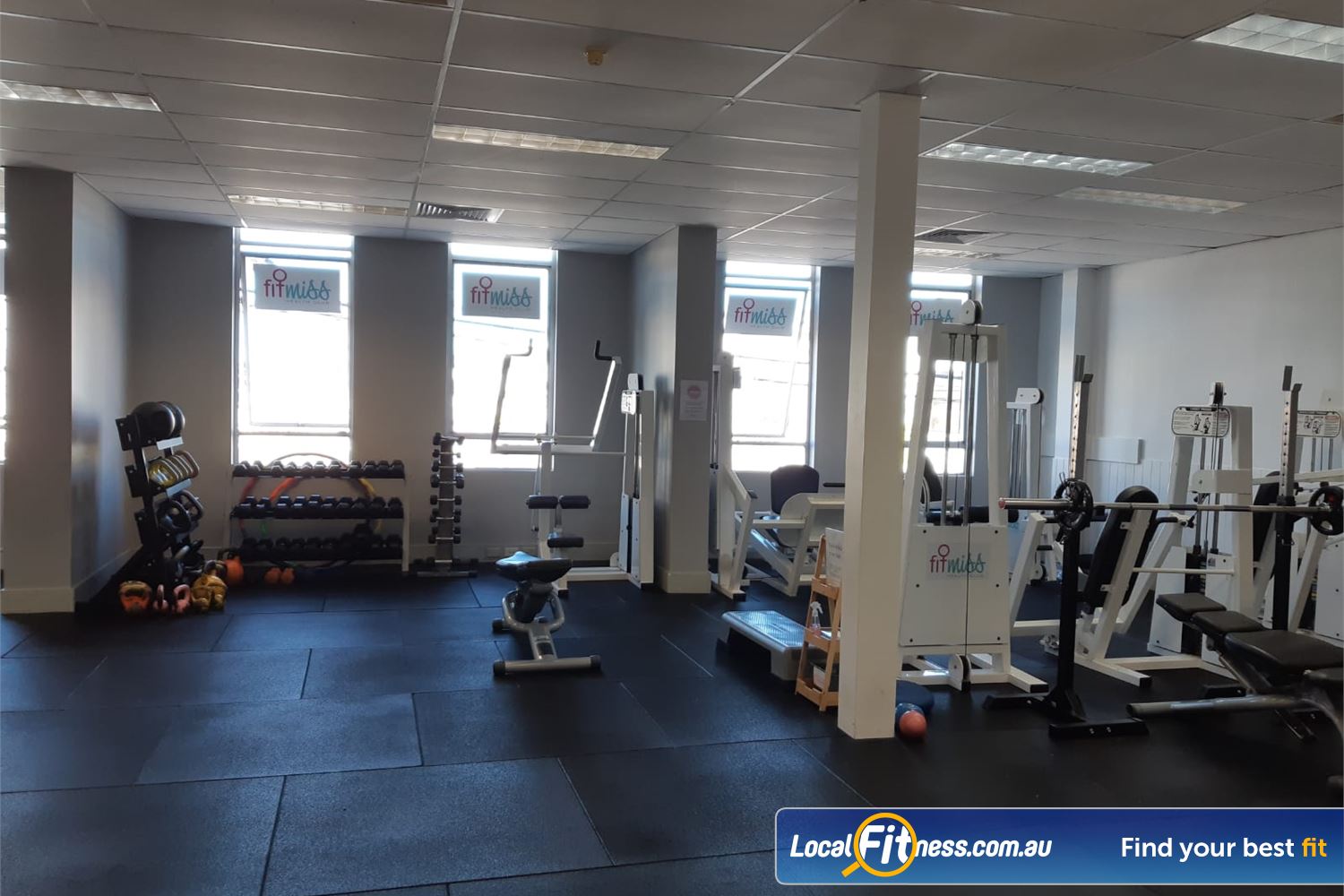 FitMiss Health Club Near Ripponlea Our weight training area includes state of the art equipment.