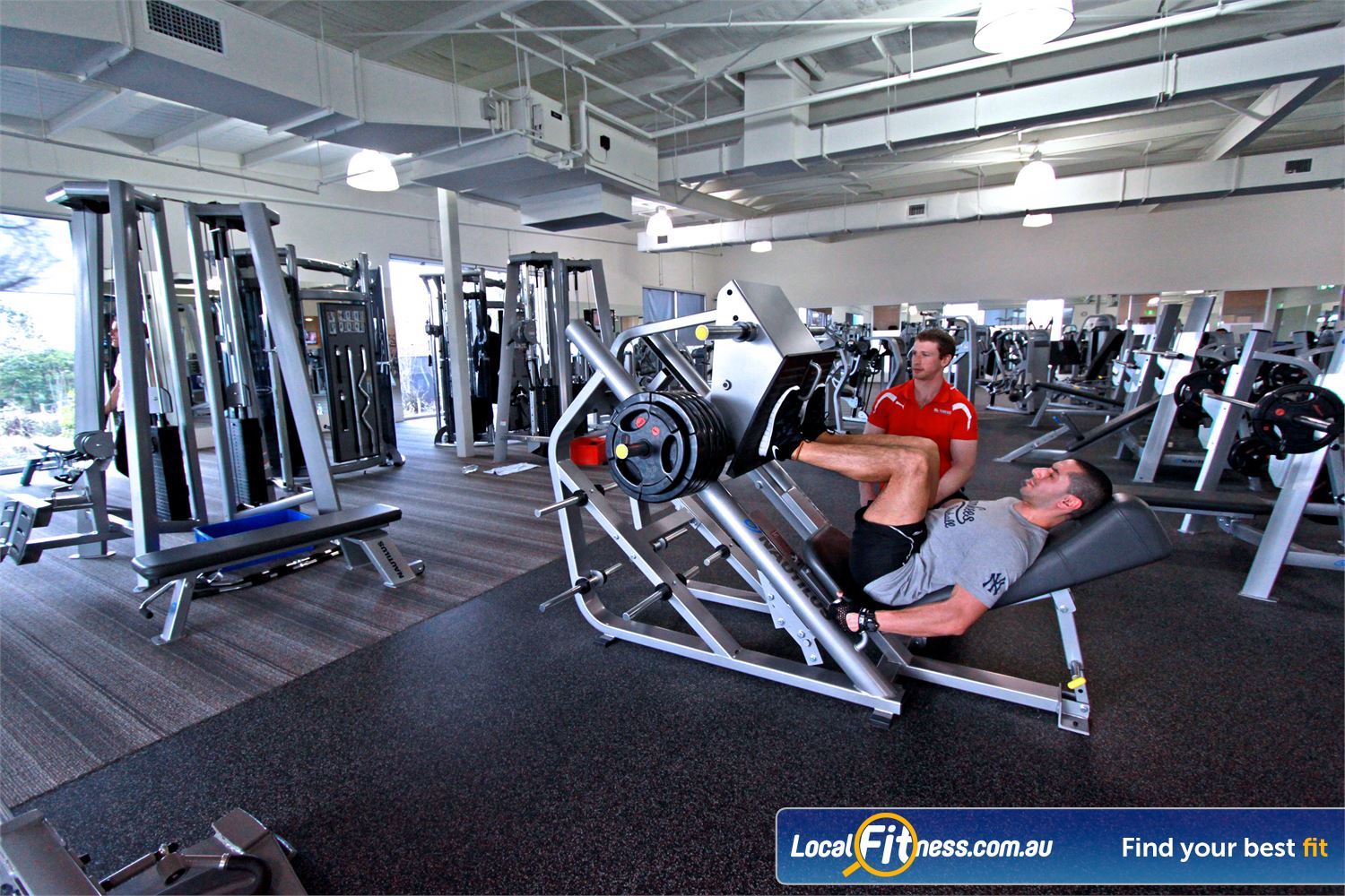 Genesis Health + Fitness Bundoora Our Bundoora gym includes easy to use plate-loading machines.