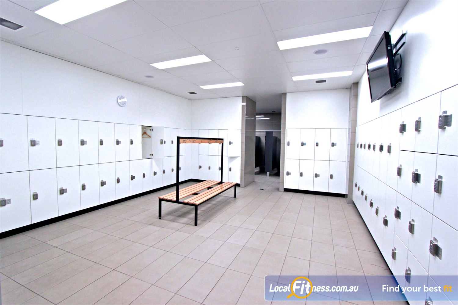 Genesis Health + Fitness Bundoora Spacious lockers with access to steam room facilities.