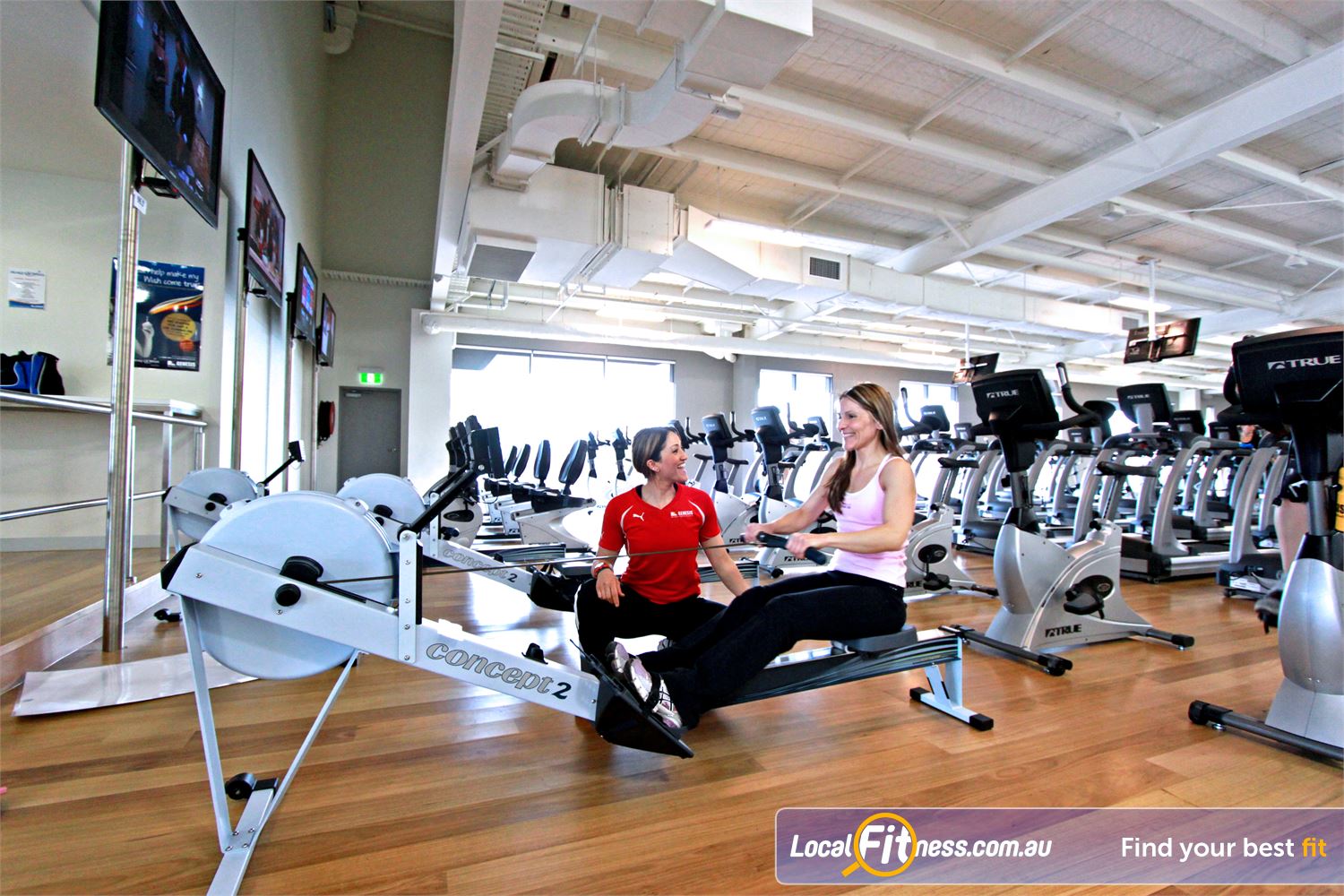 Genesis Health + Fitness Near Watsonia Bundoora gym instructors can help add variety to your training including indoor rowing.