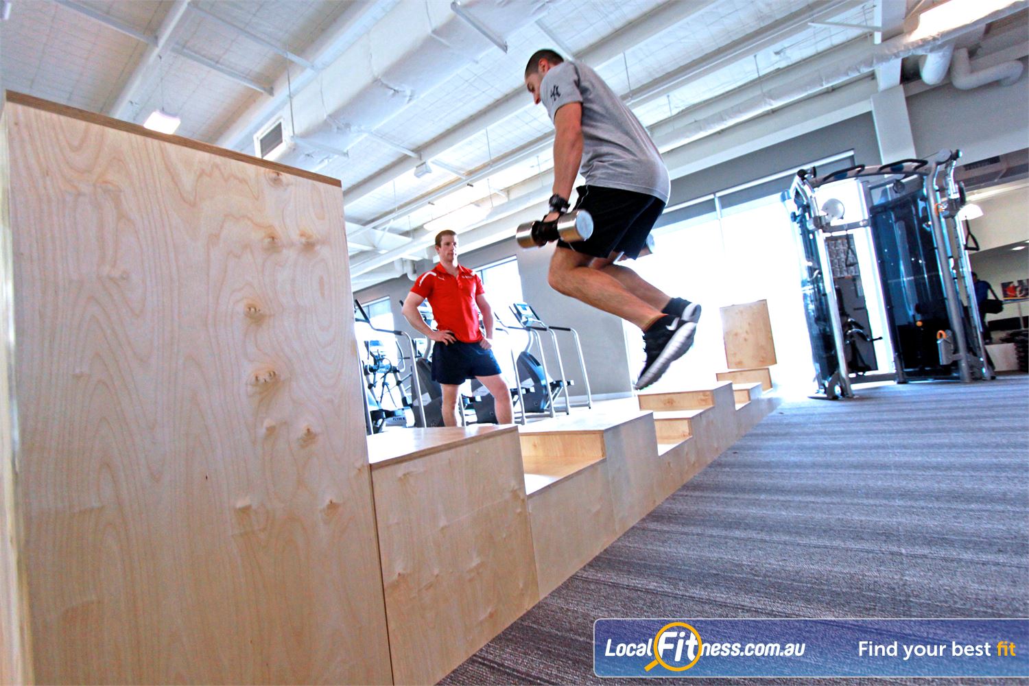 Genesis Health + Fitness Bundoora Enjoy the in-built plyometric and step up area.