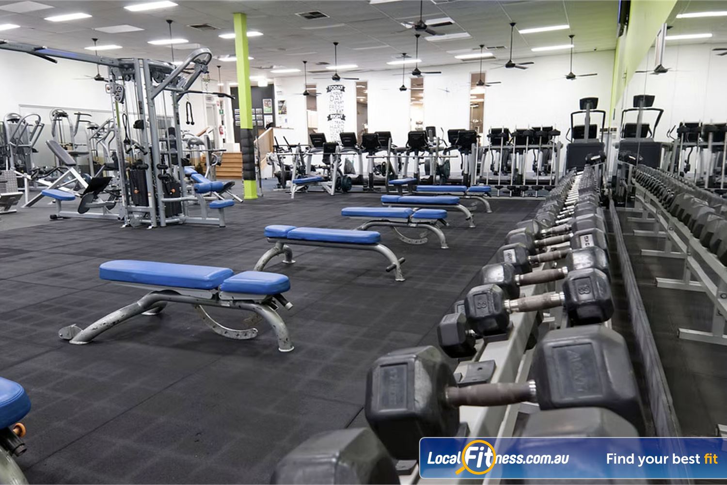 Fit Express 24/7 Near Templestowe Our fully equipped free-weights area includes a full range of dumbbells, benches and more.