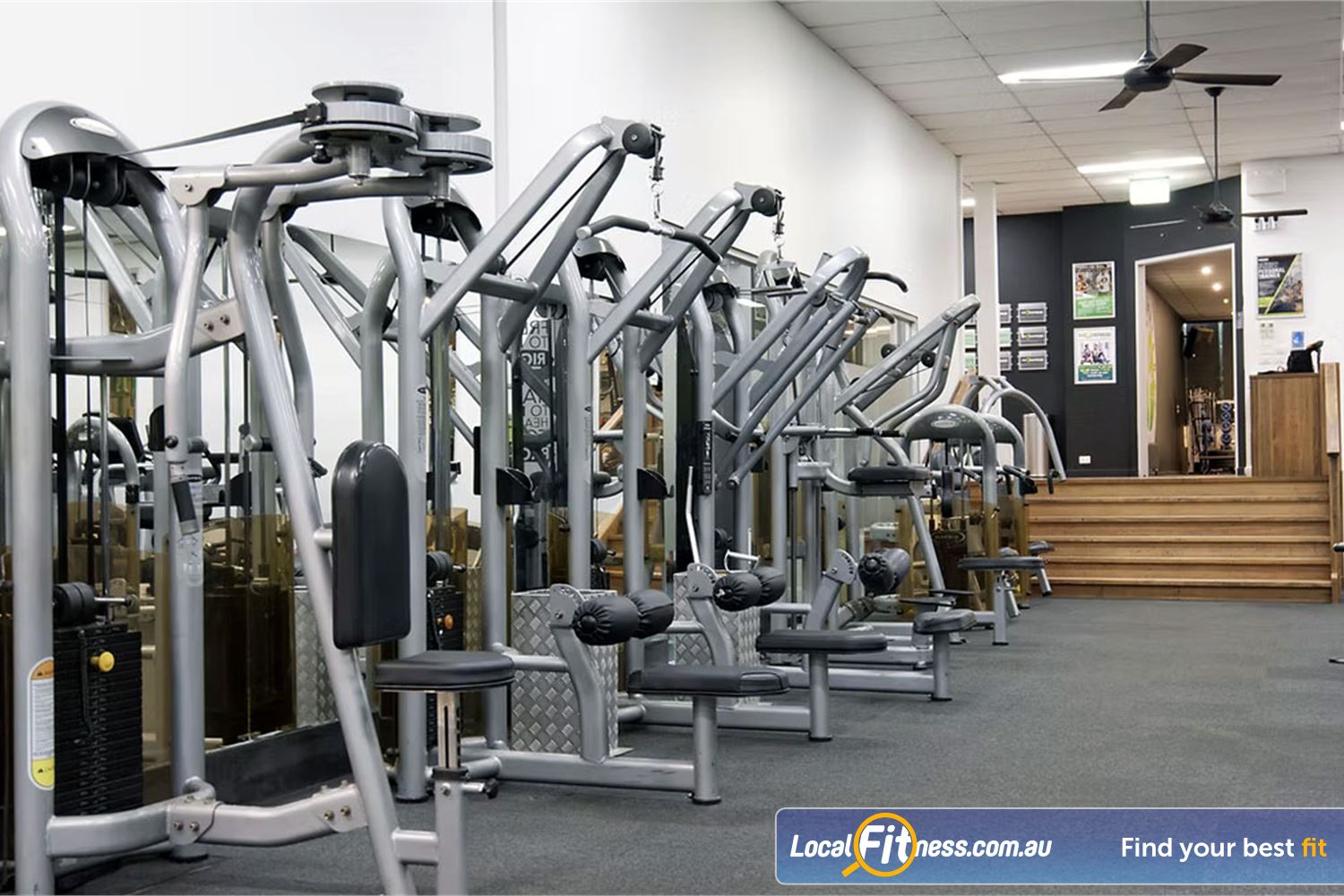 Fit Express 24/7 Eltham Rows of easy-to-use pin-loading machines for every muscle group.