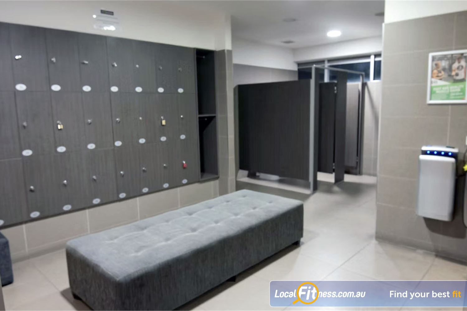 Fit Express 24/7 Eltham Our luxury bathroom facilities with spacious lockers.