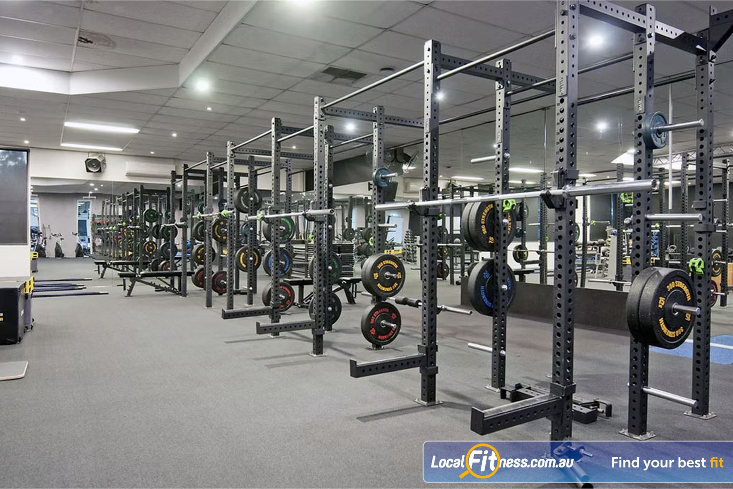 Fit Express 24/7 Near Templestowe Heavy duty lifting racks for deadlifts, squats, bench press and more.