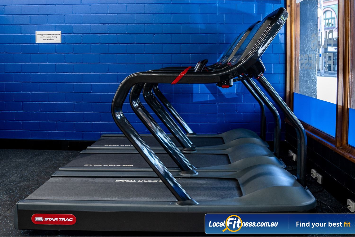 Plus Fitness Newtown Rows of cardio so you can train 24/7.