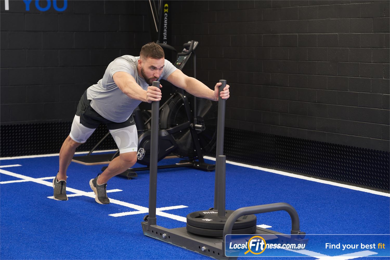 Plus Fitness Near Camperdown Get functional with our indoor sled track.