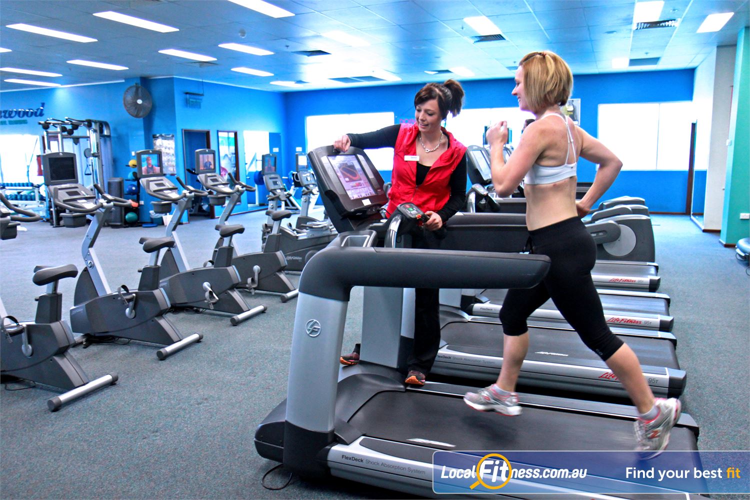 Fernwood Fitness Near Franklin Luxury training with personal entertainment units on each machine.